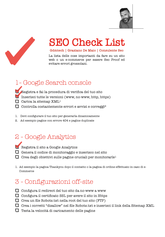 scarica la check list seo