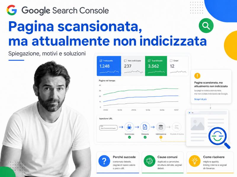 Google Search Console: pagina scansionata, ma attualmente non indicizzata