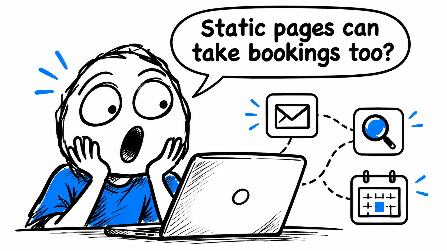 Forms, search and bookings: adding static website features